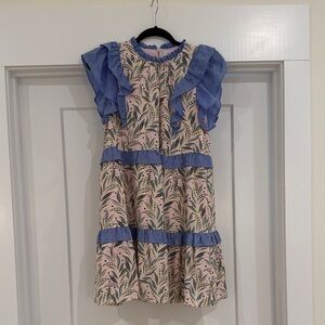 Floral Pink and Blue Dress